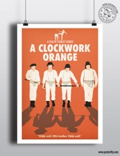 A CLOCKWORK ORANGE Minimalist Minimal Film Movie Poster Posteritty Print Kubrick