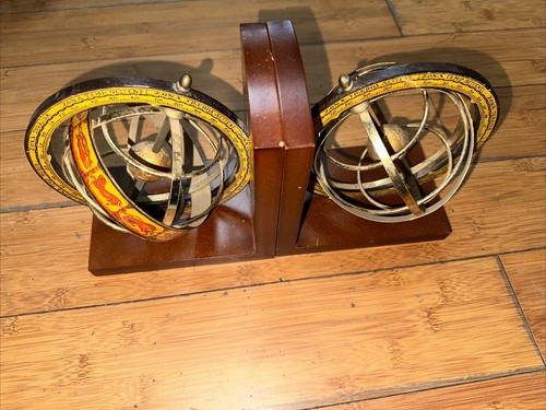 Vintage astrolabe bookends - vintage,