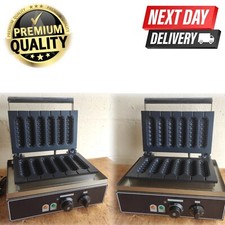 HOT SALE !  Commercial heavy duty  waffle maker Hot Dog Lolly shape 6 Pcs