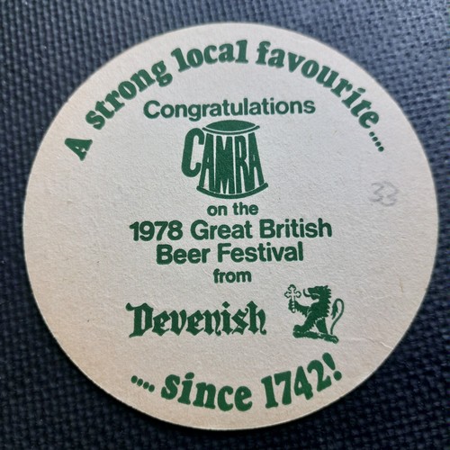Devenish beer mat - uk, cat