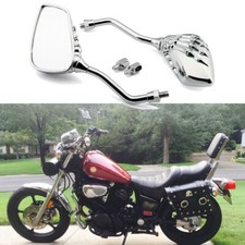 Motorcycle Chrome Skull Hand Skeleton Mirrors For Yamaha Virago 250 535 700 1100