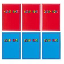 6 x LARGE SCRAPBOOKS 32 PAGE SCRAP BOOKS RED & BLUE LAMINATED COVERS A4+ 31cm