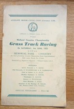 Motor Cycle Grass Track Racing