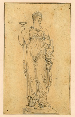Antique etching hebe - -,