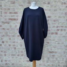 Crea Concept Tunic Dress Size 44 UK 16 Black Relaxed Fit Lagenlook
