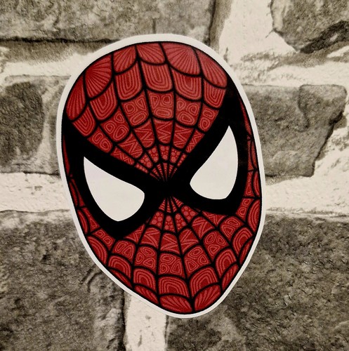 Spiderman mask vinyl sticker - mask,