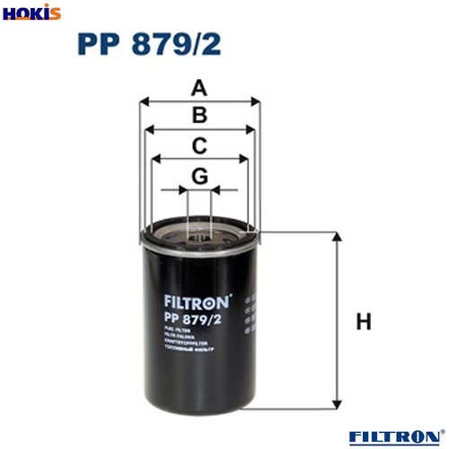 Fuel filter 879 - fuel, pp