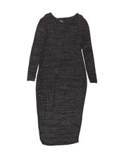 ZARA Womens Jumper Dress UK 12 Medium Grey Flecked Viscose AC04