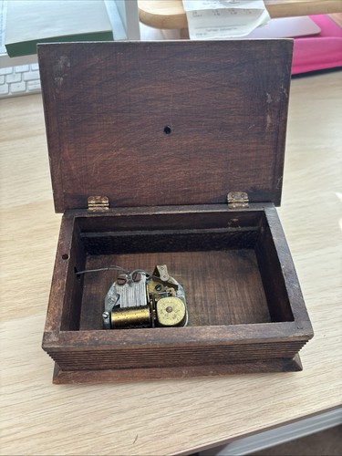 Small french music box fully - french, box.