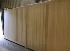 Wooden Driveway Gates Flat Top