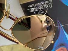 ULTRA RARE! EXC VTG*W1506*DIAMOND HARD*GOLDEN MIRROR B&L RAY-BAN USA SUNGLASSES