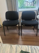 Set of 2 Waiting Room Chairs Padded Cushion Training Conference Chair