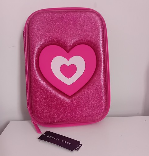 Girls pink glitter heart - girls,