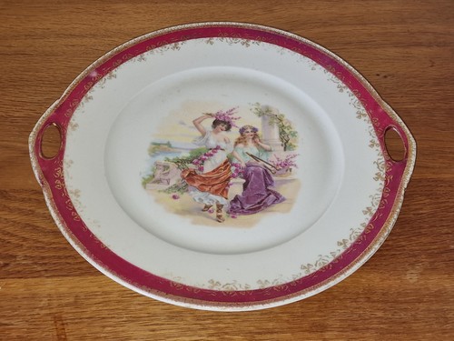 Vintage porcelain cake plate - vintage,