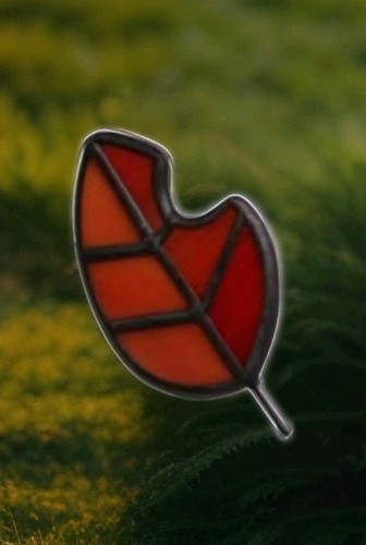 Stained glass red eucalyptus - stained,