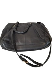 Zara Women's Leather Shoulder Bag Black Large Fashion Tote