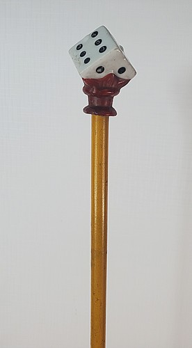 Dice carnival antique cane - dice,