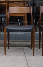 A Vintage 60s Danish Rosewood & Leather Model 175 Dining Chair by Mogens Kold