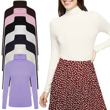 Womens Long Sleeve Roll Neck T