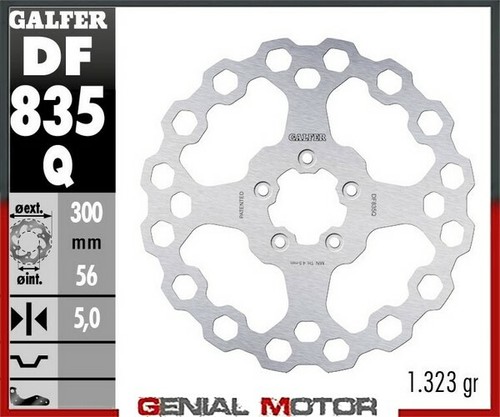 Galfer front brake disc cubiq - brake,