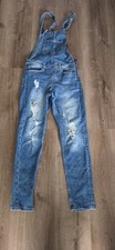 Cropped Dungarees Denim Woman