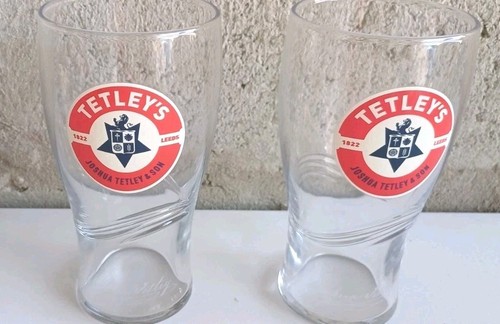 Tetley bitter pint glasses - bitter,