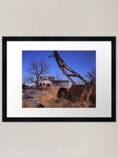 Old Farm Equipment Framed Art