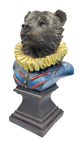 Clown bear head sculpture - sculpture, |
