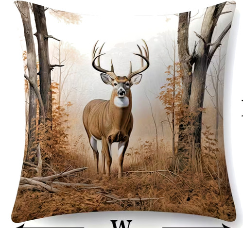Woodland stag cushion covers - stag,