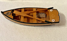 Vintage Handcrafted Wood Boat Skif Dory  Model Rowboat  10" x 4" x 1.5"