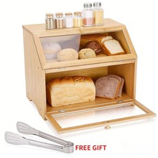 Bread Bin 2 Tiers Double Layer