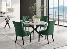 Novara White Marble Black Leg