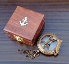 Brass Sundial Compass With