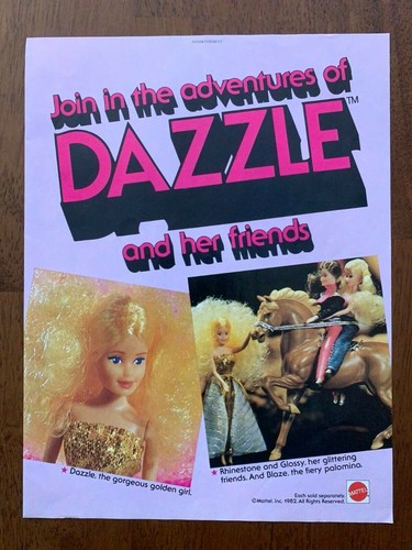 1982 mattel dazzle dolls - mattel,