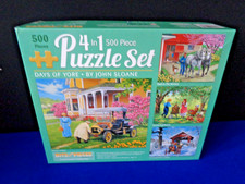 Bits & Pieces Days of Yore 4 x 500 piece jigsaw puzzles good used complete