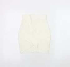 My Bandage Dress White Knee Length Bandage Skirt, Size 8