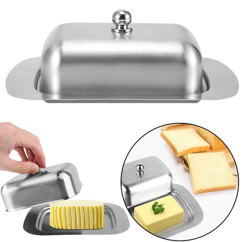 Stainless steel covered butter - steel,
