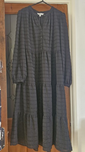 Ladies black maxi dress - black,