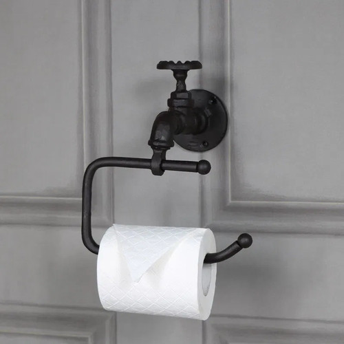 Rustic metal toilet - , roll