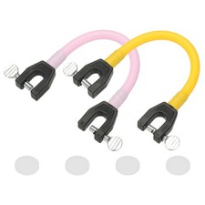 Ski Tip Connector, Snowboard Clip Ski Training Aid 2 Pcs & Yellow/Pink