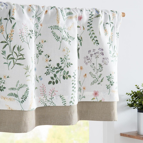 Linen blend valance - linen, curtain