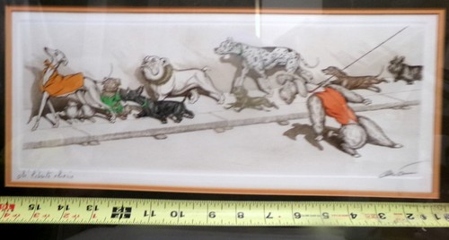 Signed french etching print - ,