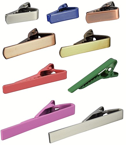 Men mini tie clips - clips, matte