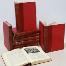 Vintage Newnes Pictorial Knowledge Encyclopaedia Books Complete Red Set