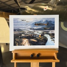 THE BIG GUNS - WW2 Messerschmitt Art Print by Nicolas Trudgian