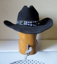 Vintage Western Express Black Felt Cowboy Hat Stetson