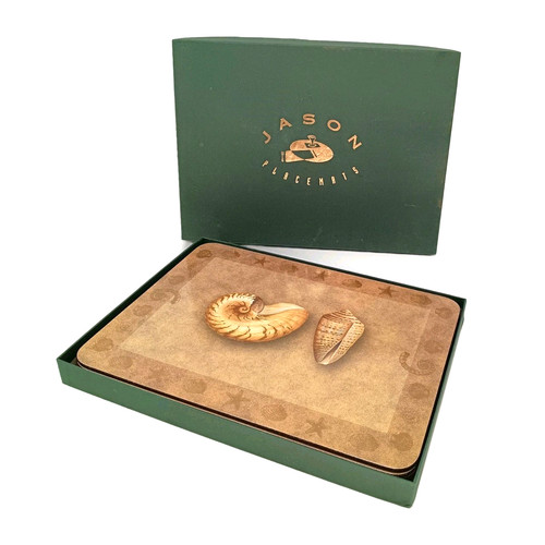 Vintage shell placemats corked - vintage,
