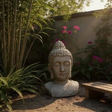 50cm buddha head garden - head,