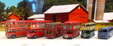 CORGI.DINKY. 1:43. DOUBLE DECKER BUSES. COACHES. ROUTMASTER. LONDON BUS.