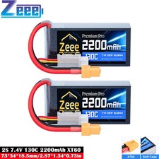2x Zeee 2S Short 7.4V 2200mAh